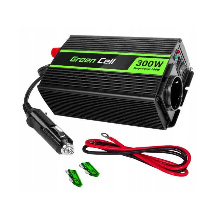 Przetwornica napięcia Inwerter Green Cell 24V na 230V 300W/600W Czysta sinusoida