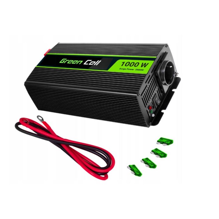 Przetwornica napięcia Inwerter Green Cell 24V na 230V 1000W/2000W Czysta sinusoida