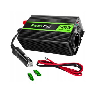 Przetwornica napięcia Inwerter Green Cell 12V na 230V 500W/1000W Czysta sinusoida