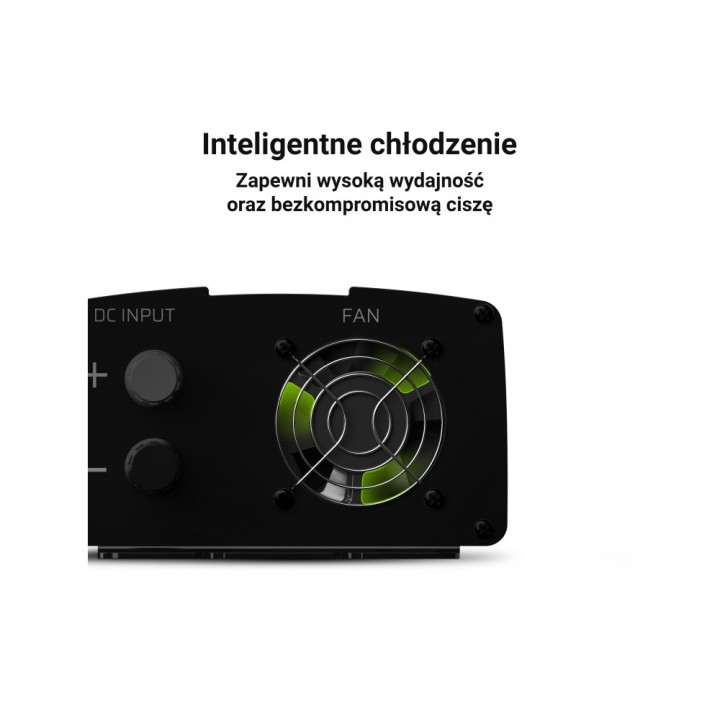 Przetwornica napięcia Inwerter Green Cell 12V na 230V 500W/1000W Czysta sinusoida