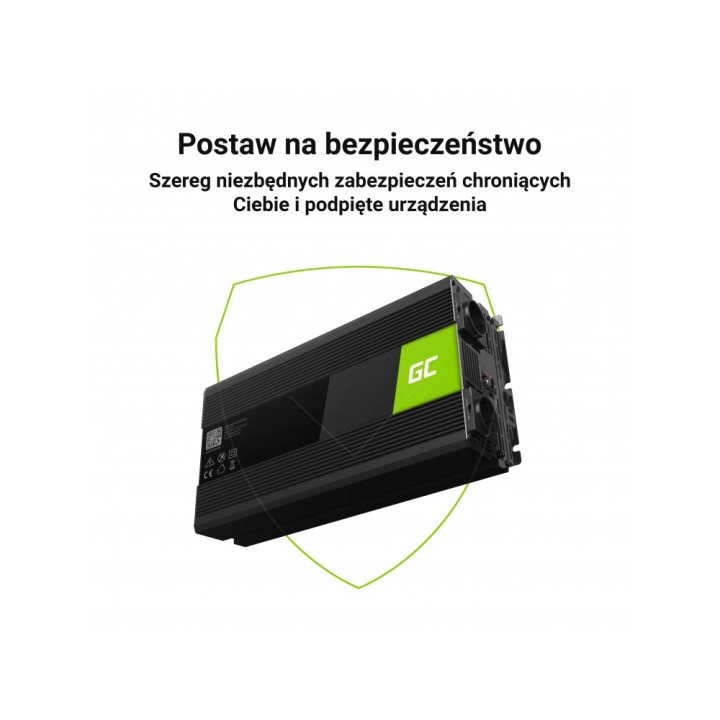 Przetwornica napięcia Inwerter Green Cell 12V na 230V 2000W/4000W Czysta sinusoida