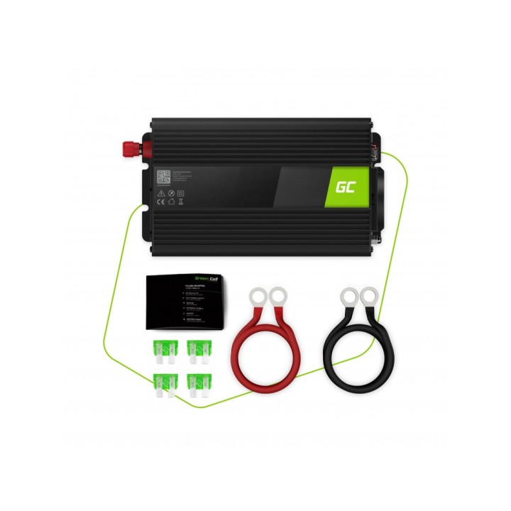 Przetwornica napięcia Inwerter Green Cell 12V na 230V 1000W/2000W Czysta sinusoida