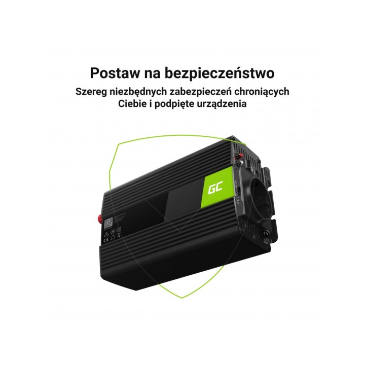 Przetwornica napięcia Inwerter Green Cell 12V na 230V 1000W/2000W Czysta sinusoida