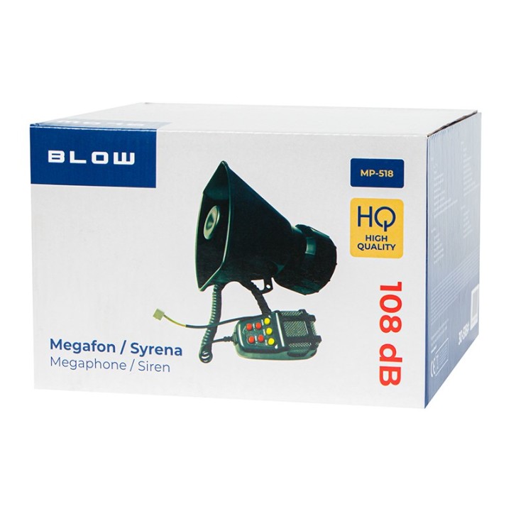 Megafon dachowy MP-518 przenośny typu horn