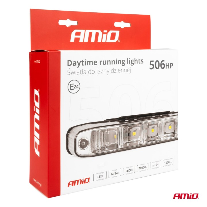 Światła do jazdy dziennej AMiO DRL 506 HP AMIO-01522