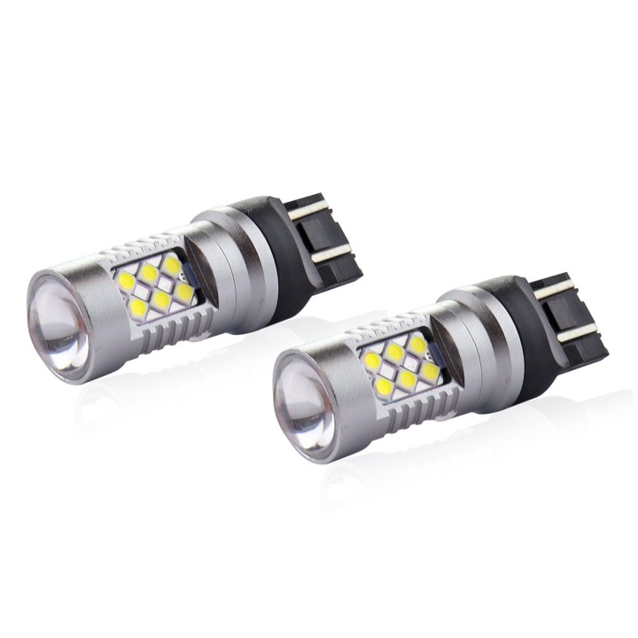 Żarówki 1157 LED CANBUS 24SMD 3030 T20 7443 W21/5W White 12V/24V