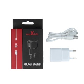 Ładowarka Adapter MaxLife + Micro USB 1m 2000mA