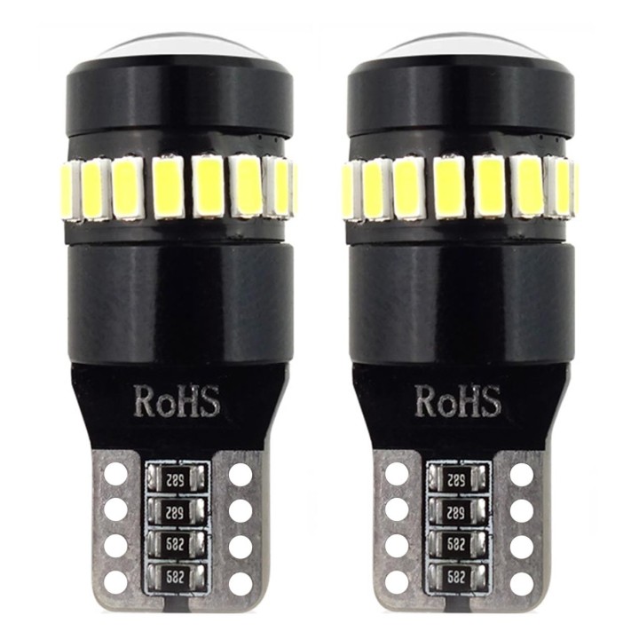Żarówki LED CANBUS 18SMD 3014 + 1SMD 1SMD T10 W5W White 12V 24V AMIO-02446