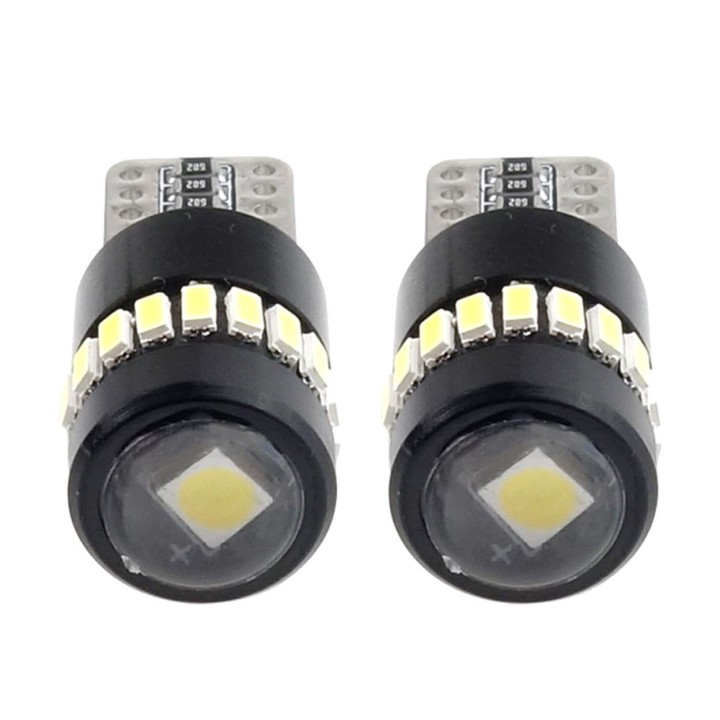 Żarówki LED CANBUS 18SMD 3014 + 1SMD 1SMD T10 W5W White 12V 24V AMIO-02446