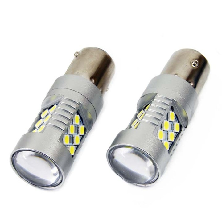 Żarówki LED CANBUS 3030 24SMD BA15S P21W White 12V 24V AMIO-01445