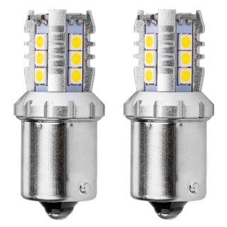 Żarówki LED CANBUS 3030 16SMD 1156 BA15S P21W R10W R5W White 12V 24V AMIO-02796