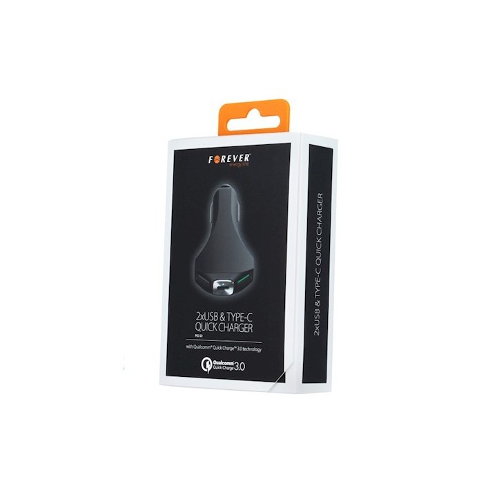 Ładowarka samochodowa Forever 2xUSB + Qualcomm 3.0 + USB Type-C PCC-02