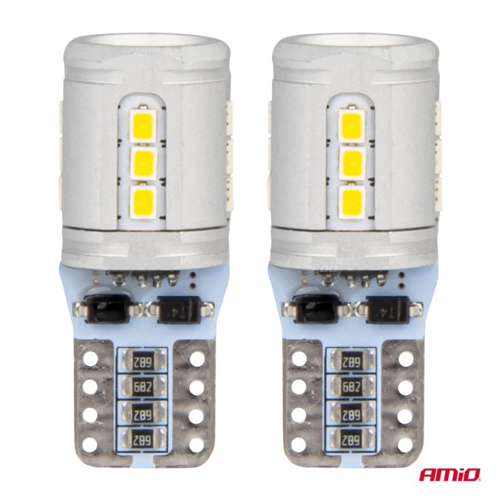 Żarówki LED CANBUS T10e W5W 15x2016 SMD White 12V 24V