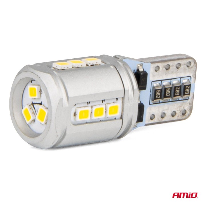 Żarówki LED CANBUS T10e W5W 15x2016 SMD White 12V 24V
