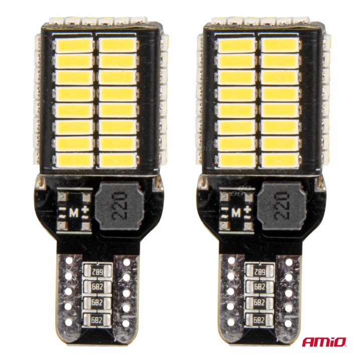 Żarówki LED CANBUS PRO series T15e W16W 54x4014 SMD White 12V 24V AMIO-03724