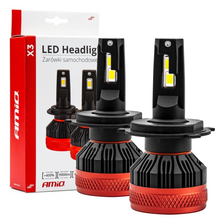 Żarówki samochodowe LED X3 Series AMiO H4