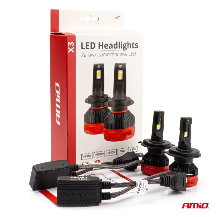 Żarówki samochodowe LED X3 Series AMiO H4