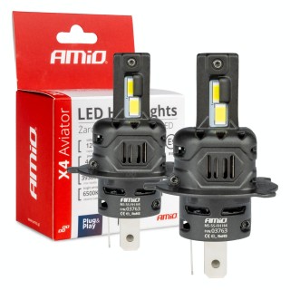 Żarówki samochodowe LED seria X4 Aviator H4 6500K Canbus AMIO-03763