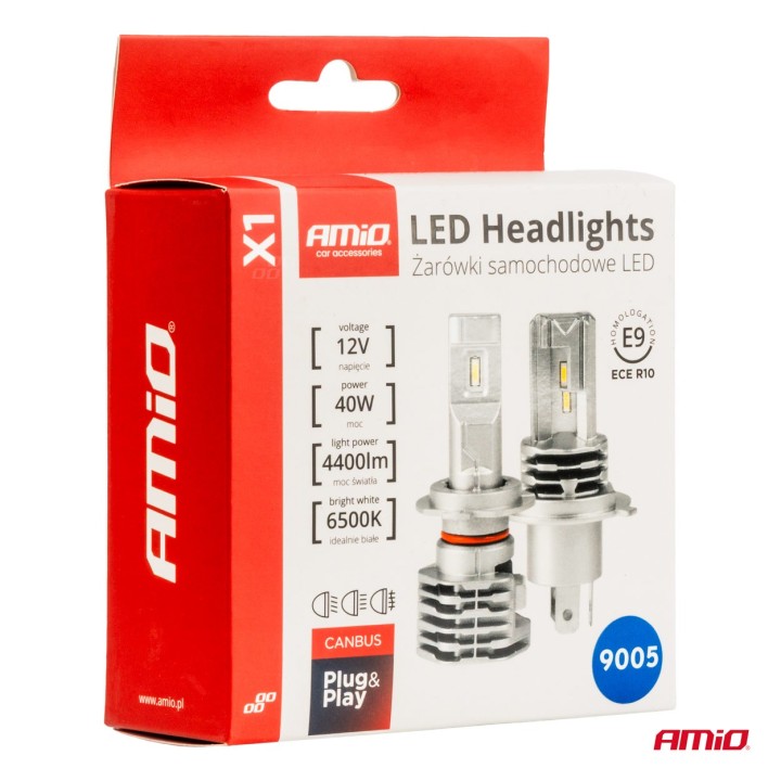 Żarówki samochodowe LED X1 Series AMiO HB3 9005