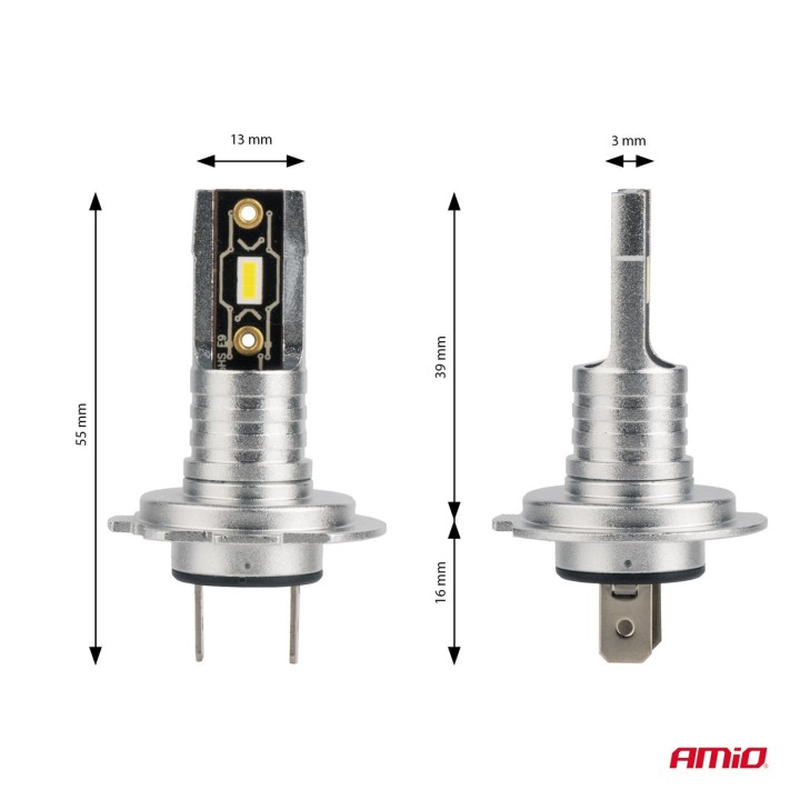 Żarówki samochodowe LED seria H-mini H7 H18 6500K Canbus AMIO-03332