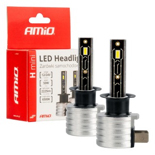 Żarówki samochodowe LED seria H-mini H1 6500K Canbus AMIO-03329
