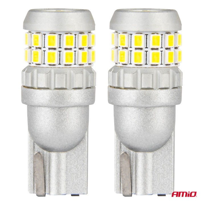 Żarówki LED CANBUS T10 W5W 30SMD 2016 White 12V 24V AMIO-04233
