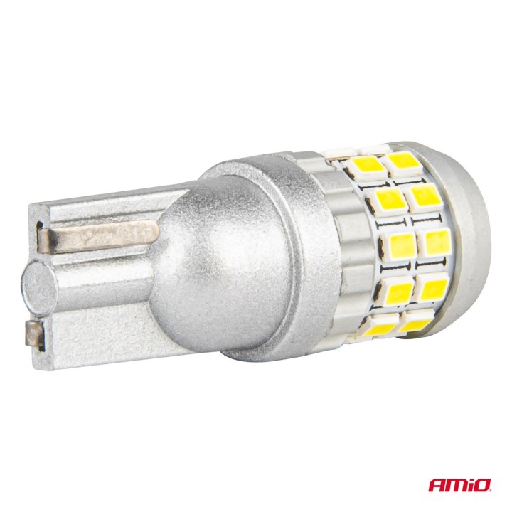 Żarówki LED CANBUS T10 W5W 30SMD 2016 White 12V 24V AMIO-04233
