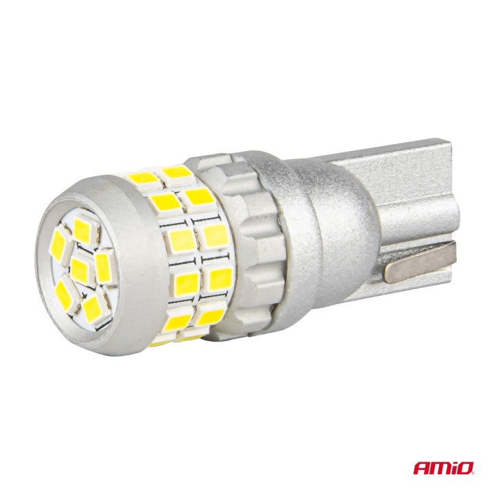 Żarówki LED CANBUS T10 W5W 30SMD 2016 White 12V 24V AMIO-04233
