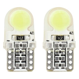 Żarówki LED STANDARD White W5W T10e COB 12V AMIO-01441
