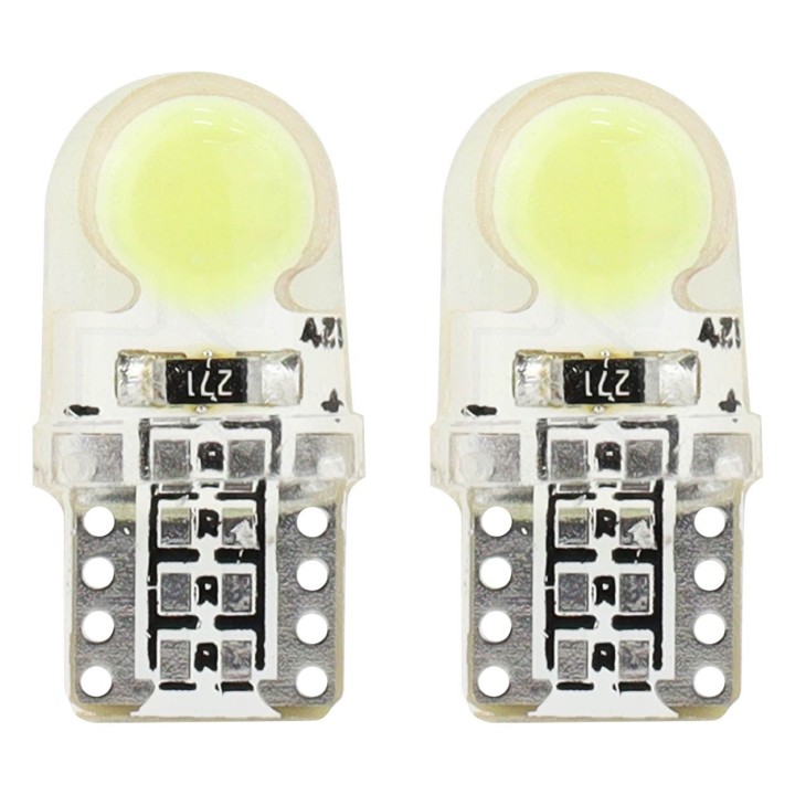 Żarówki LED STANDARD White W5W T10e COB 12V AMIO-01441