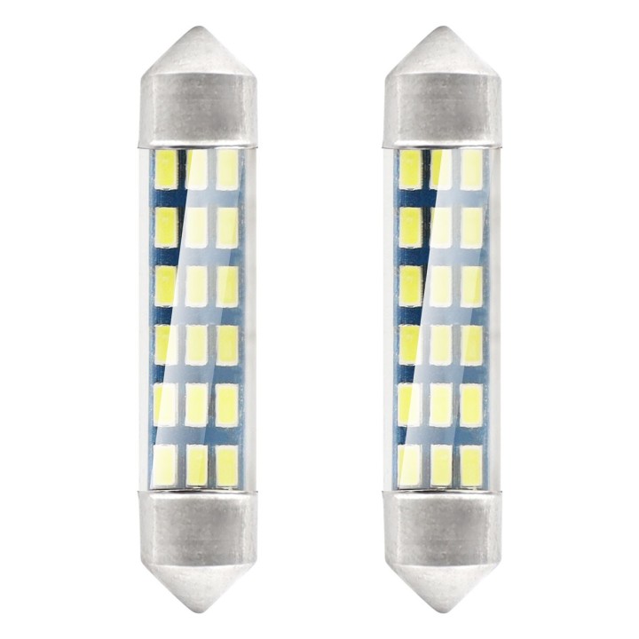 Żarówki LED STANDARD 3014 18SMD Festoon C5W C10W C3W 41mm White 12V AMIO-01092