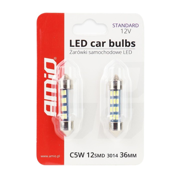 LED STANDARD White FESTOON C5W 12V 36mm 3014 12LED