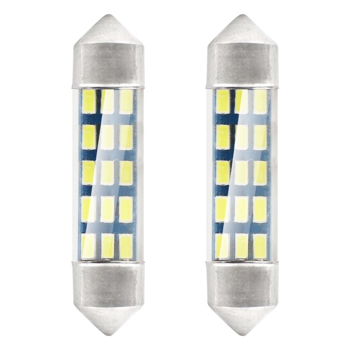 Żarówki LED STANDARD 3014 15SMD Festoon C5W C10W C3W 39mm White 12V AMIO-01091