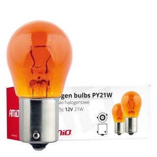 Żarówki halogenowe PY21W BAU15s 12V 21W AMBER  (E8)