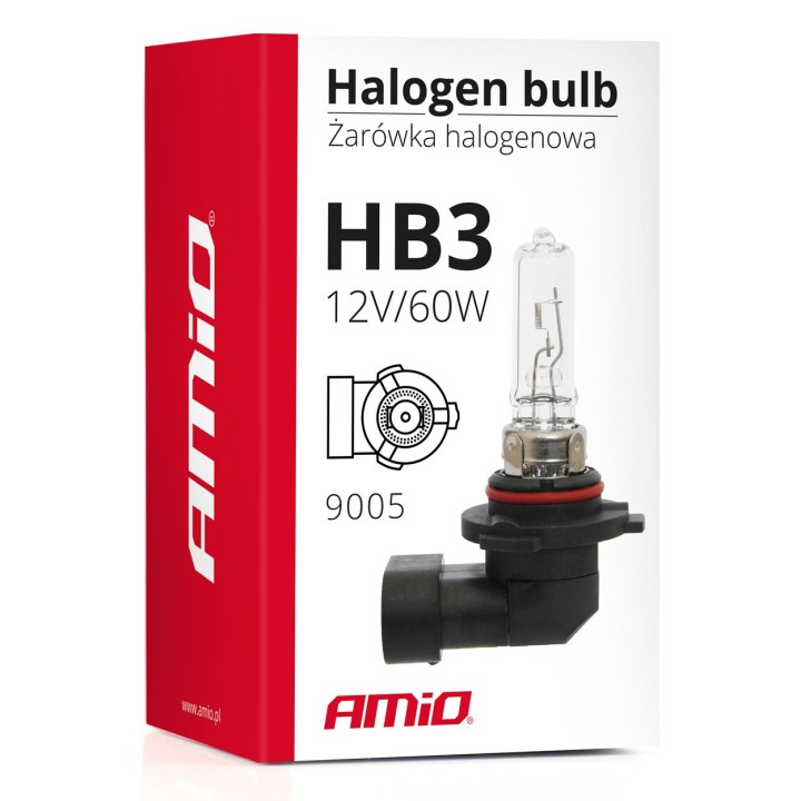 Żarówka halogenowa HB3 12V 60W 9005 AMIO-01479