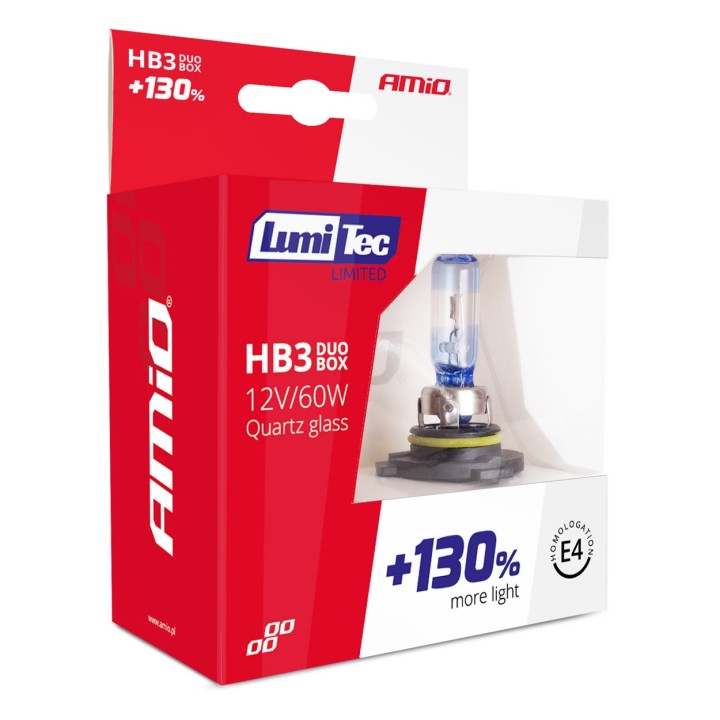 Żarówki halogenowe HB3 12V 60W LumiTec LIMITED +130% DUO