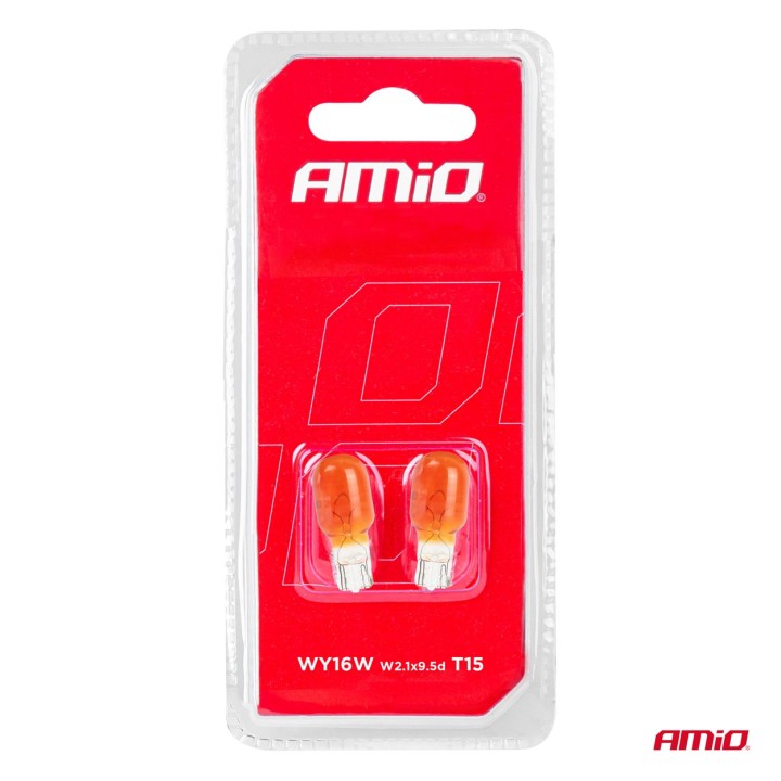Żarówki halogenowe T15 WY16W W2.1x9.5d 12V 2 szt. AMIO-02550