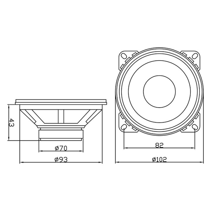 Głośn. BLOW WK400 4Ohm samoch. niskoton.