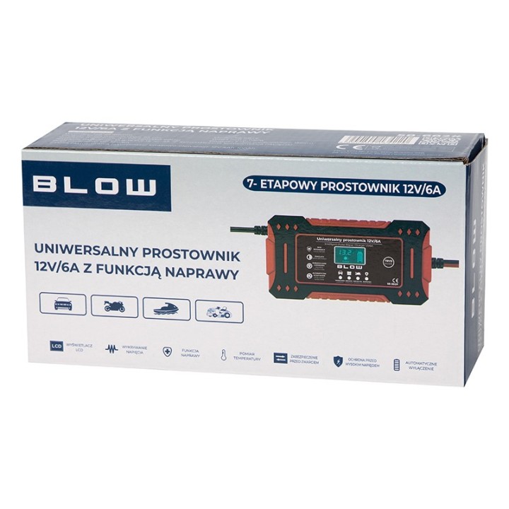 Prostownik automatyczny 12V/6A BLOW