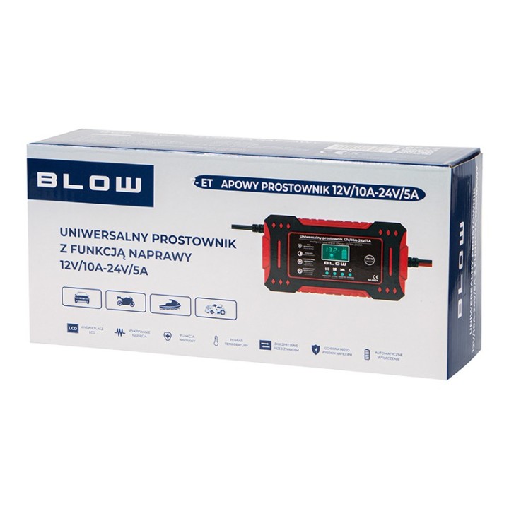 Prostownik automatyczny 12V/10A-24V/5A BLOW