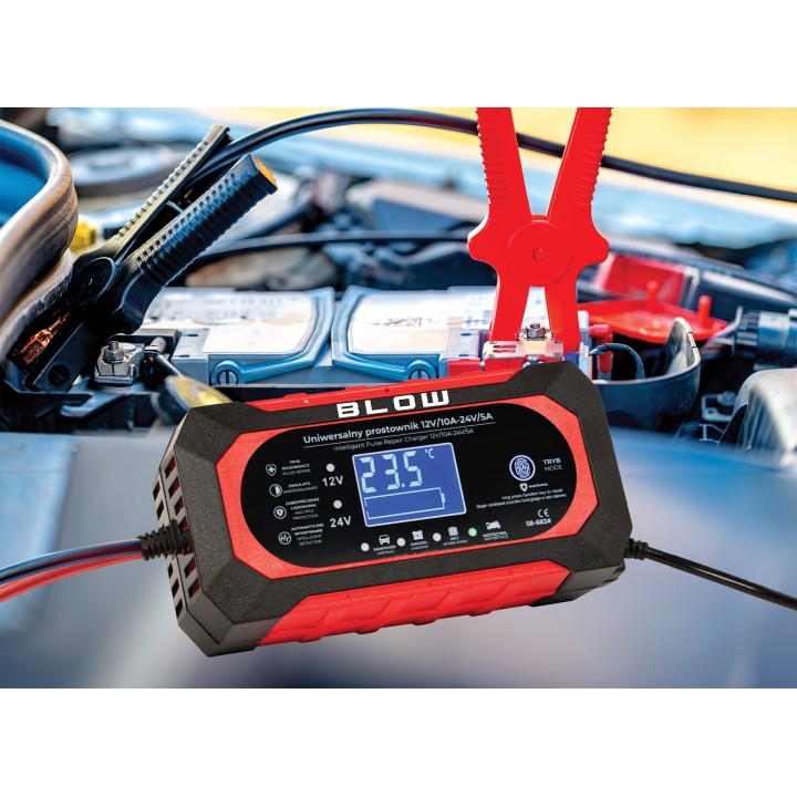 Prostownik automatyczny 12V/10A-24V/5A BLOW