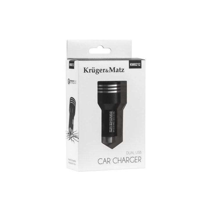 Ładowarka samochodowa Kruger&Matz 2xUSB z funkcją Quick Charge 3.0