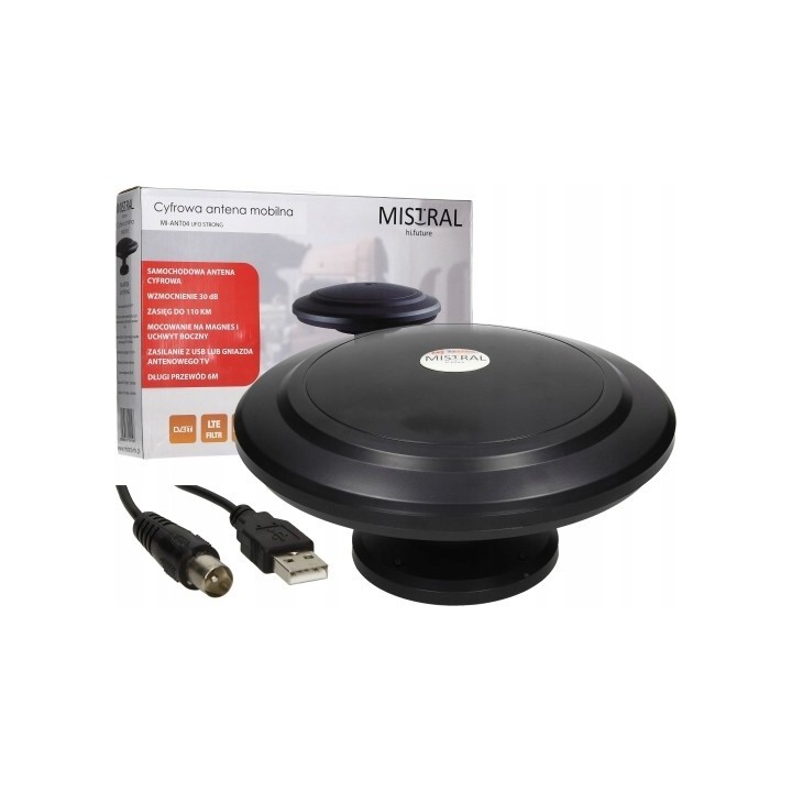 Antena samochodowa TV Mistral UFO STRONG czarna