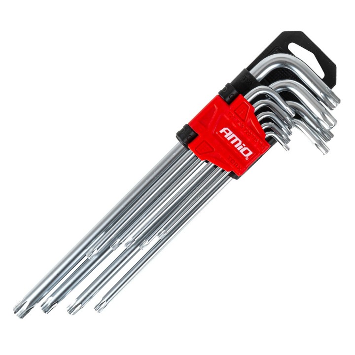 Klucze TORX długie 230 mm 9 szt. TKL AMIO-01039