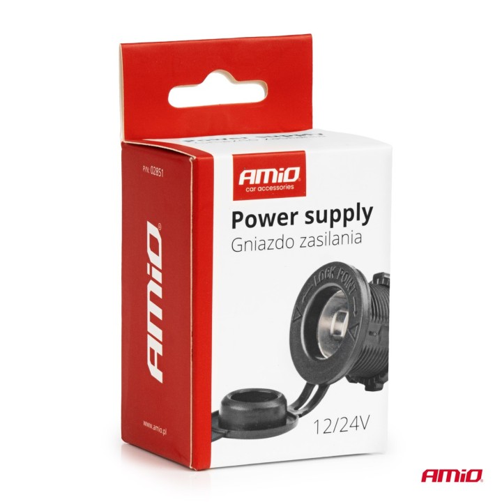 Dodatkowe gniazdo zasilania do zabudowy 12/24V MOD-01