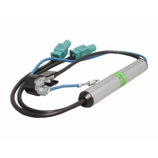 Separator Antenowy, 2xFAKRA  wtyk kątowy, AUDI / VOLKSWAGEN