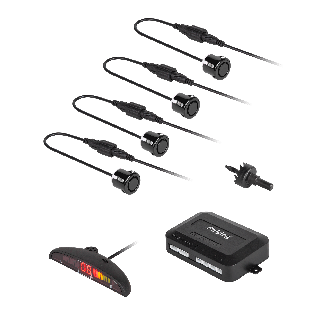 Samochodowe czujniki parkowania z wyświetlaczem (tył) Peiying – czarne