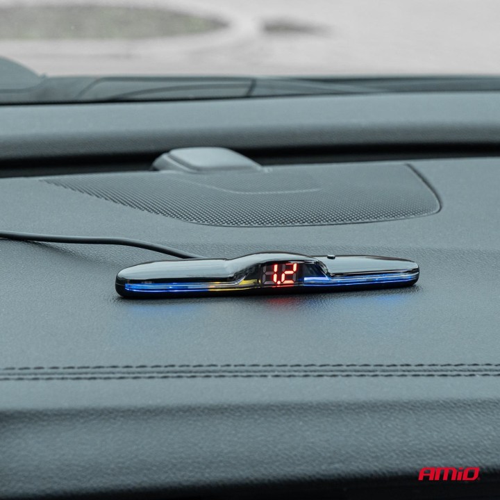 Zestaw czujników parkowania cofania MAX LED 4 sensory czarne