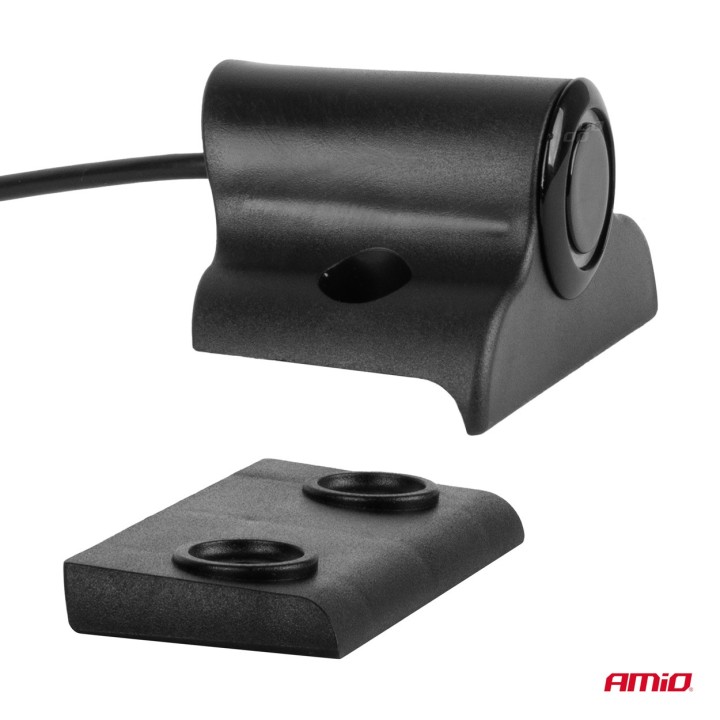 Zestaw czujników parkowania cofania Buzzer 4 sensory czarne TRUCK BUS 19 mm AMIO-02278
