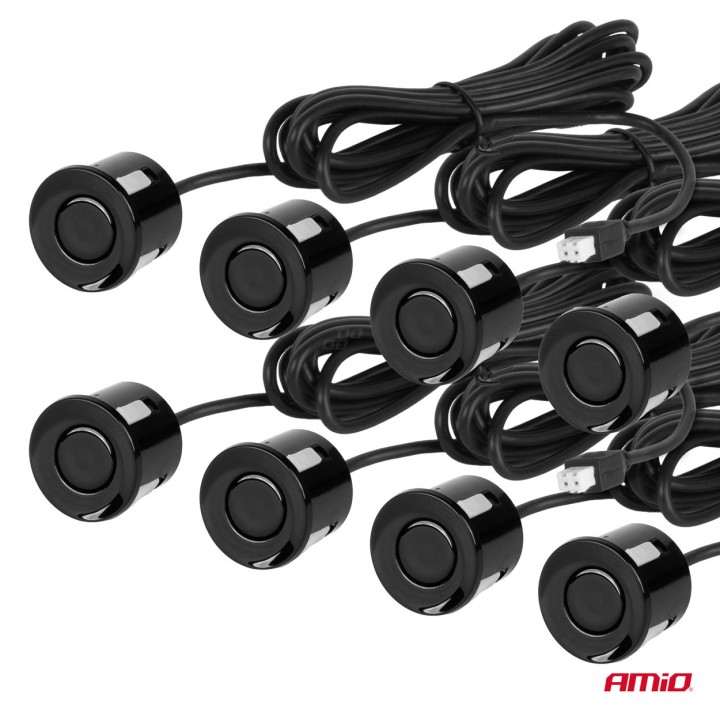 Zestaw czujników parkowania cofania LED 8 sensorów czarne